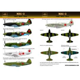 72042 MiG-3 (silver 46, white 18, black 16, red 42, red 27) decal sheet / m