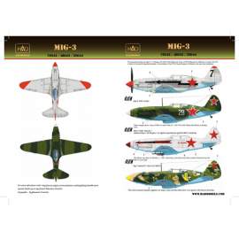72043 MiG-3 (white 28, yellow9, black7 with Za Stalina, Za Rodinu) decal sh
