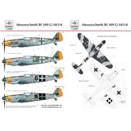 72086 Messerschmitt Bf 109 G-10 decal sheet 1:72