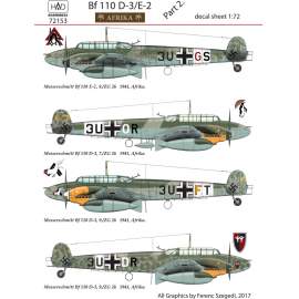 72153 Bf 110 D-3 part 2 decal sheet 1:72