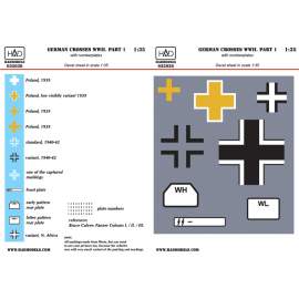 035036 German ww 2 Crosses part 1 with number plates decal sheet 1:35