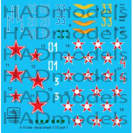 72205 IL-10 ”late” part 1 decal sheet 1:72