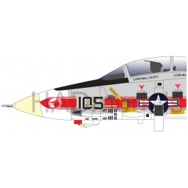 72218 F-14A VF-1 Wolfpack USS Enterprise decal sheet 1:72
