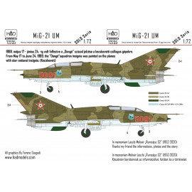 72235 MiG-21 UM 5091 ”Dongó” Squadron with star national insignias 1:72