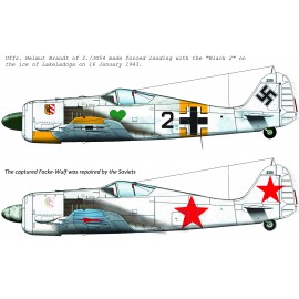 48179 FW 190 A-4 (Black 2 JG54; + Soviet captured painting) decal sheet 1:48