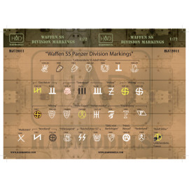 072011 waffen SS division marking decal sheet 1:72	