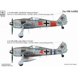 72116 Fw 190 A-8 /R2 (ur Sau red 16, red 4 Schwarzer panter) decal sheet 1: