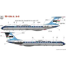 72136 Tu-134A MALÉV decal sheet 1:72