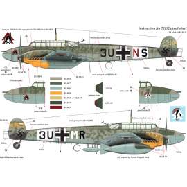 72152 Messerschmitt Bf 110 D-3 ”Afrika” Part 1 decal sheet 1:72