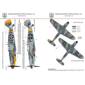32055 Messerschmitt Bf 109 G-6 G-14 (V3+72 ; W1+13) decal sheet 1:32