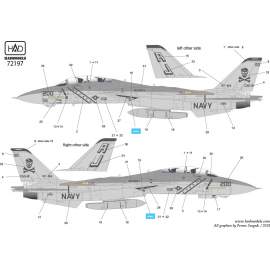 72197 F-14A VF-84 Jolly Rogers USS NIMITZ low visibility decal sheet 1:72