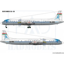 144053 Il-18 ”Retro” 60´s years MALÉV decal sheet 1:144