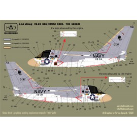 72213 S-3A Viking ”USS NIMITZ” 1976-78-80  with Full stencil decal  1:72 