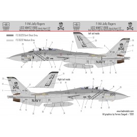 32072 F-14A VF-84 Jolly Rogers low visibility USS NIMITZ decal sheet for Trumpeter kit 1:32