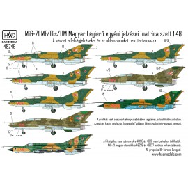 48246 MiG-21 MF/ Bis/UM Hungarian Air Force insignias decal sheet 1:48