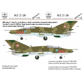 48235  MiG-21 UM HUNAF 5091 Dongó Squadron decal sheet 1:48