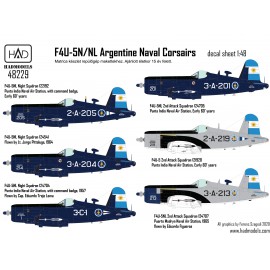 48229  F4U-5NL Argentine Naval Corsairs  decal sheet 1:48