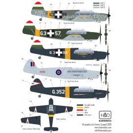 48227 Messerschmitt Bf 108 Taifun decal sheet 1:48