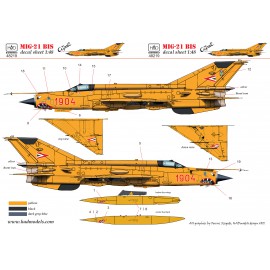 48219 MiG-21 bis Cápeti 1993Az utolsó repülési séma matrica 1:48