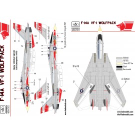 48218 F-14A VF-1 Wolfpack USS Enterprise matrica 1:48