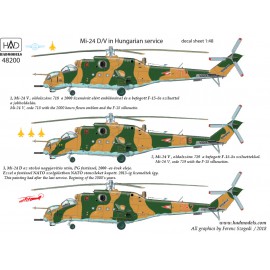 48200 Mi-24 D/V ” Eagle Killers” in Hungarian Service with extra stencils decal sheet 1:48