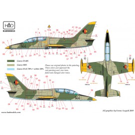 48204 Aero L-39 ZO and V version in  DDR and Hungarian service decal sheet 1:48