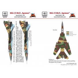 48195 MiG-23 MLD Agressors ( 07; 03) TOP GUN matrica 1:48