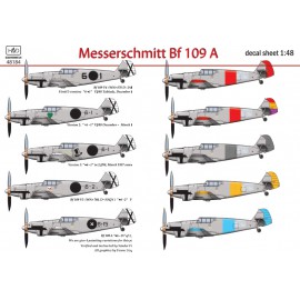 48184 Messerschmitt Bf 109 A ( V3 6.1, .6-1, .6-2, .6,-15) decal sheet 1:48