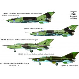 48180 MiG-21 Bis/UM ( Finland- Air Force) decal sheet 1:48