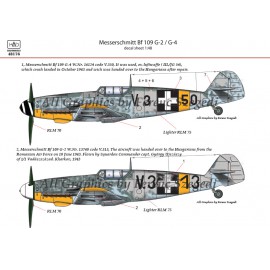 48176 Messerschmitt Bf 109 G-2/G-4 decal sheet 1:48