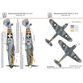 48176 Messerschmitt Bf 109 G-2/G-4 decal sheet 1:48