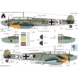 48154 Bf 110 D-3/E-2 ”Africa” part 1 decal sheet 1:48