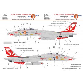 48194/2022 F-14A VF111 ”Sundowners” - Miss Molly decal sheet 1:48