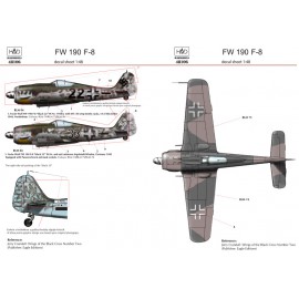 48106 FW 190 F-8 (2Luftwaffe) decal sheet 1:48