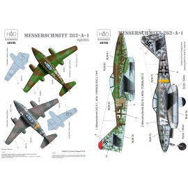 48105 Messerschmitt Me 262 A-1 (Luftwaffe black ”L”, white 17) decal sheet 1:48