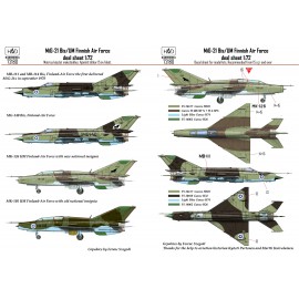 72180 MiG-21 Bis/UM Finnish Air Force decal sheet 1:72