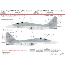 48240 Hungarian MiG-29 in NATO service decal sheet 1:48  ”Solo” Seria