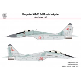 48249 MiG-29 B/UB decal sheet 1:48