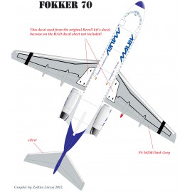 144027 Fokker 70 MALÉV 1:144