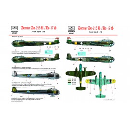 48146 Dornier Do-215 B-4 / Do-17S ( Hungarian, Swedish, German) decal sheet 1:48