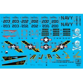 48251 F-14A Jolly Rogers ”In action” in ”The final countdown” decal sheet 1:48