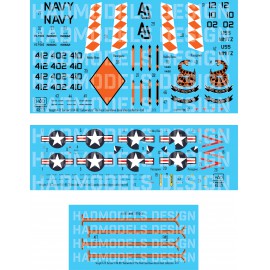 48221 A-7E Corsair  VA-86 ”Sidewinders”  in ”The final countdown” decal sheet collection 1:48