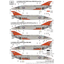 72255  F-4J US NAVAL Air Test Center ” The final Copuntdown” decal sheet 1:72