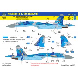 48259 Ukrainian Su-27 P1M Flanker B Digit Camouflage decal sheet 1:48