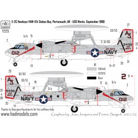 72225 E-2C/B Hawkeye The Final Countdown collection decal sheet 1:72