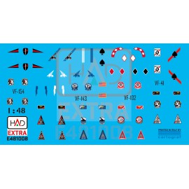 E481008 F-14A/D helmet and dress sewing marlkings VF-143 VF-213 VF-41 decal sheet 1:48