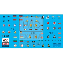 E321007 F-14A/D helmet and dress sewing marlkings VF-2 VF-101 VF-31 decal sheet 1:32