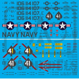 32096 F-14A Black Aces ” The Final Countdown” decal sheet 1:32