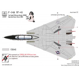 32097 F-14A Desert Storm ”Queen of Spades” decal sheet 1:32