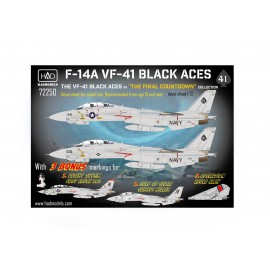 72250 F-14A Black Aces ”The Final Countdown” decal sheet 1:72